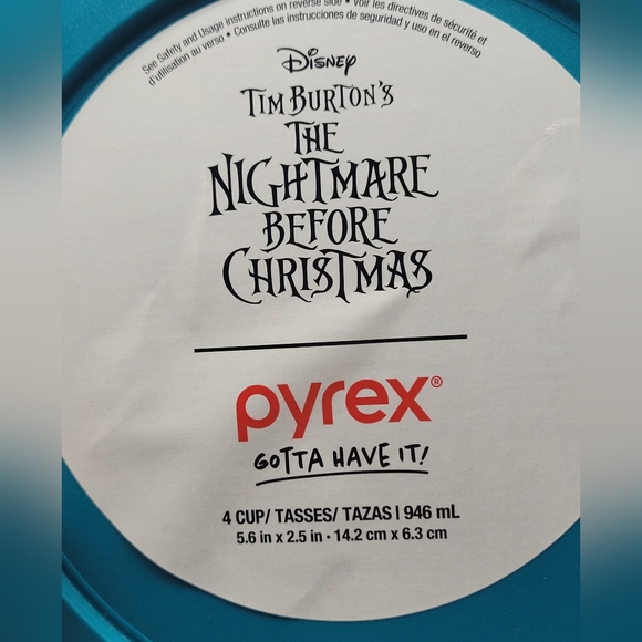Nightmare Before Christmas Pyrex Storage Container 4C Capacity Jack Skellington - Picture 2 of 7